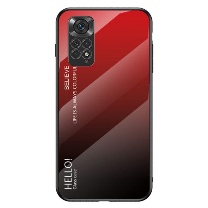 Mobilskal För Xiaomi Redmi Note 11 / 11S Hej Härdat Glas