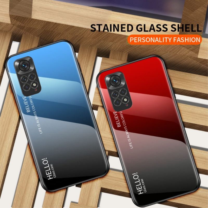 Mobilskal För Xiaomi Redmi Note 11 / 11S Hej Härdat Glas