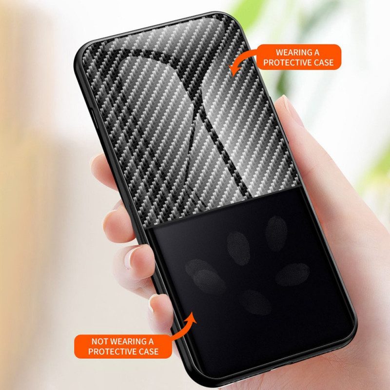 Mobilskal För Xiaomi Redmi Note 11 / 11S Kolfiberhärdat Glas