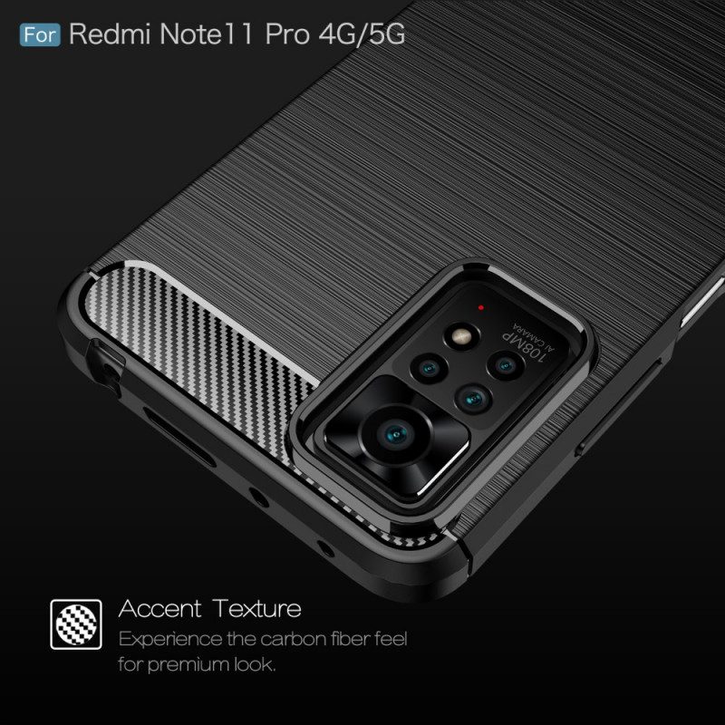 Mobilskal För Xiaomi Redmi Note 11 Pro 4G / 5G Borstad Kolfiber
