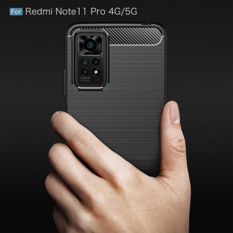 Mobilskal För Xiaomi Redmi Note 11 Pro 4G / 5G Borstad Kolfiber
