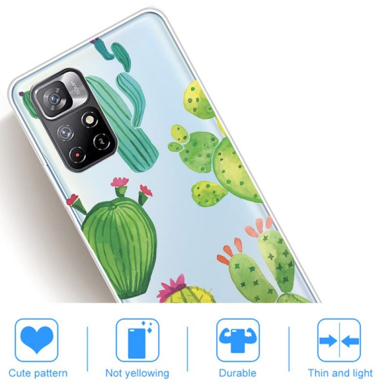 Mobilskal För Xiaomi Redmi Note 11 Pro Plus 5G Kaktus Akvarell