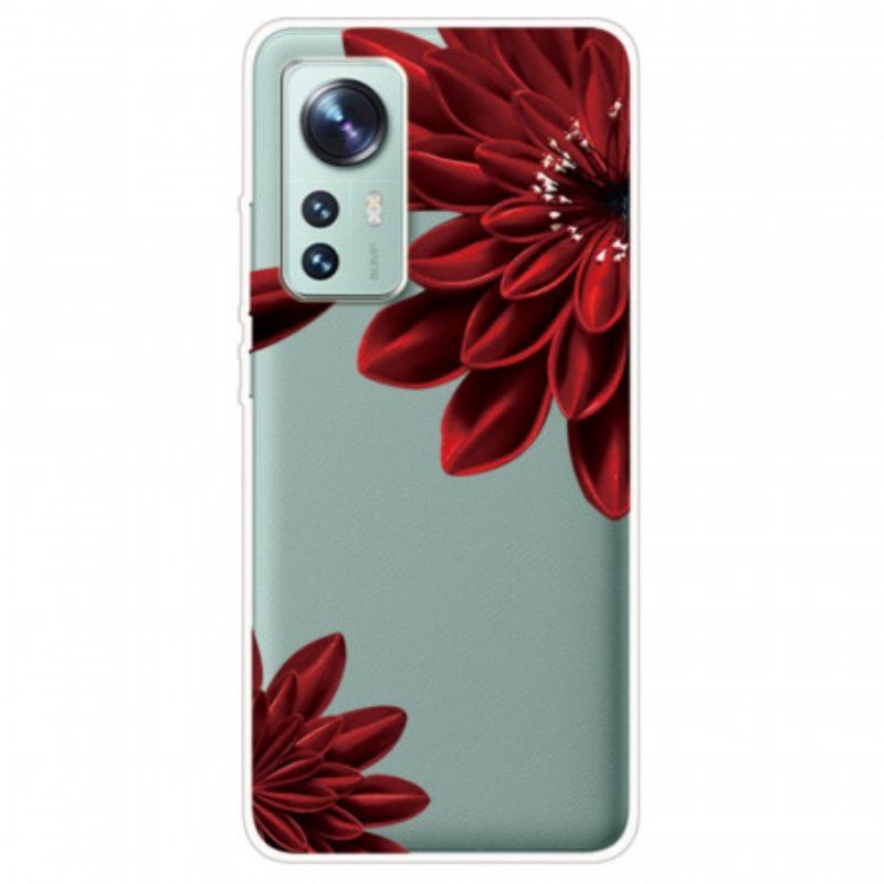 Mobilskal Xiaomi 12 / 12X Röda Blommor
