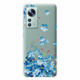 Mobilskal Xiaomi 12 Pro Blå Blommor