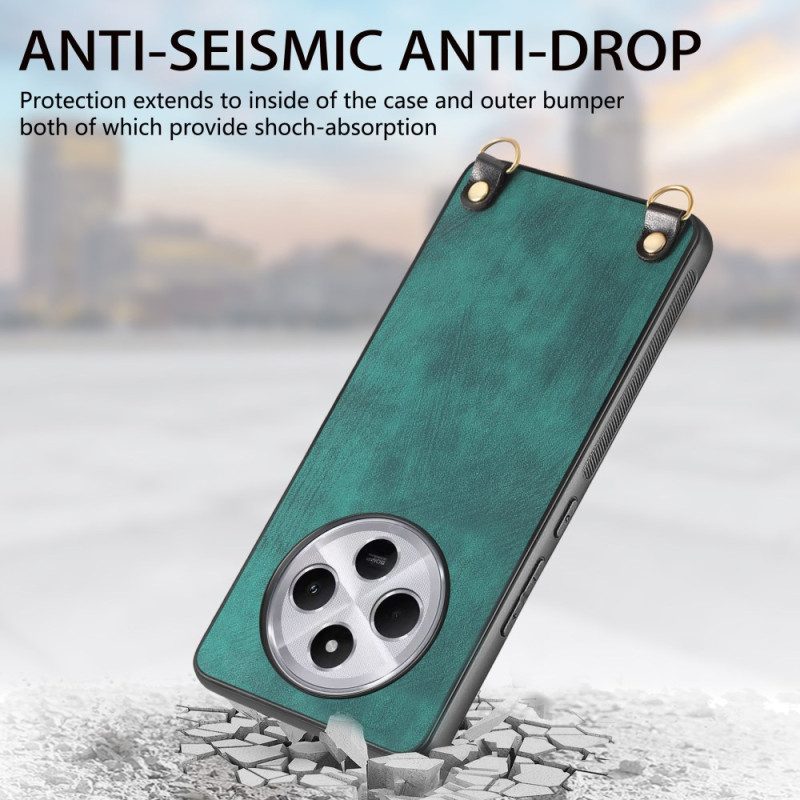 Skal För Poco C75 Retro Lädereffekt