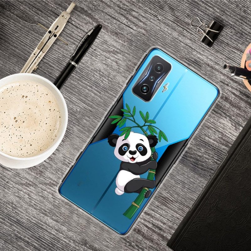 Skal För Poco F4 GT Panda På Sin Bambu