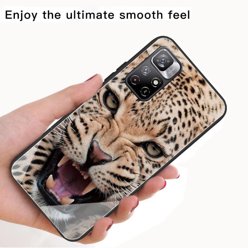 Skal För Poco M4 Pro 5G Leopard Härdat Glas