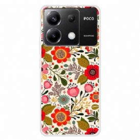 Skal För Poco X6 5g Färgglada Blommor