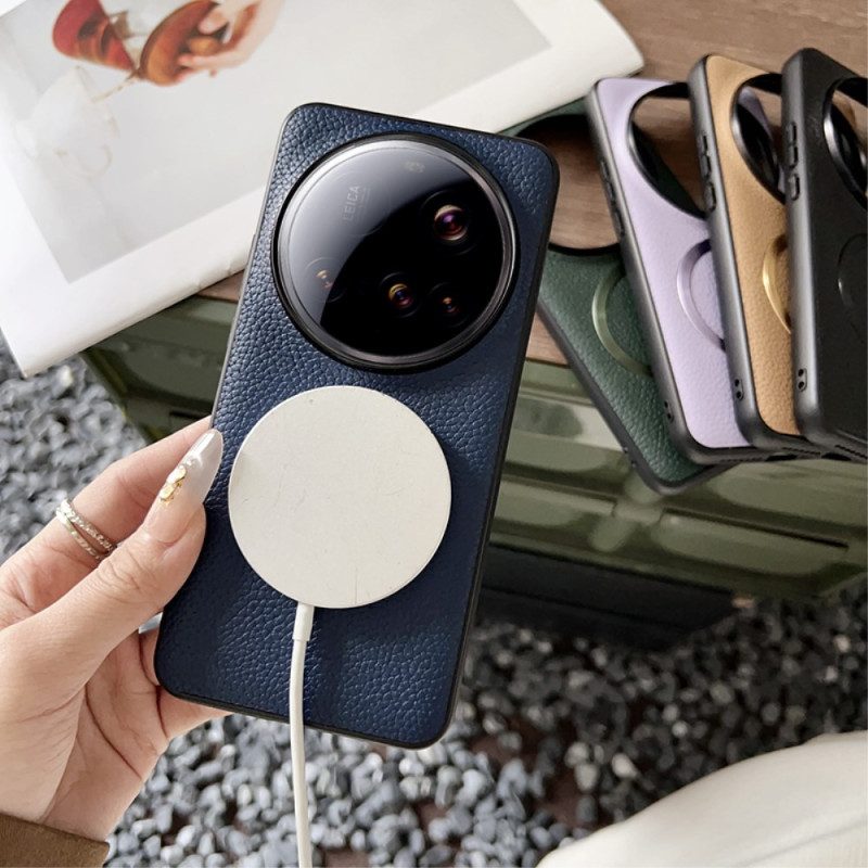 Skal För Xiaomi 15 Ultra Kompatibel Med Magsafe-lychee-lädereffekt