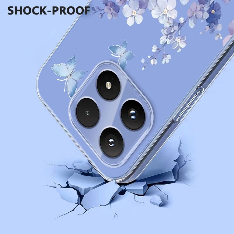 Skal För Xiaomi 17 Fjärilar Och Blommor