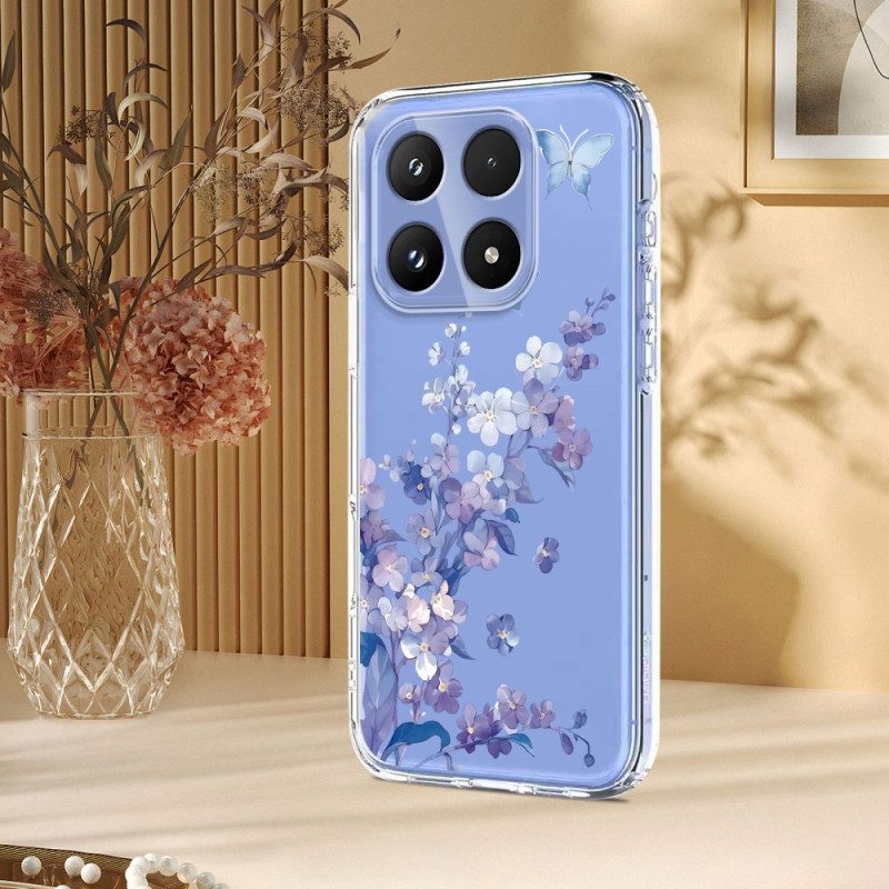 Skal För Xiaomi 17 Fjärilar Och Blommor