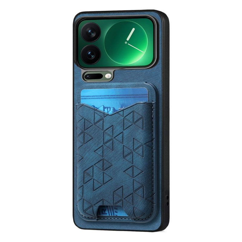 Skal För Xiaomi 17 Pro Korthållare Och Stativ Med Graverad Design