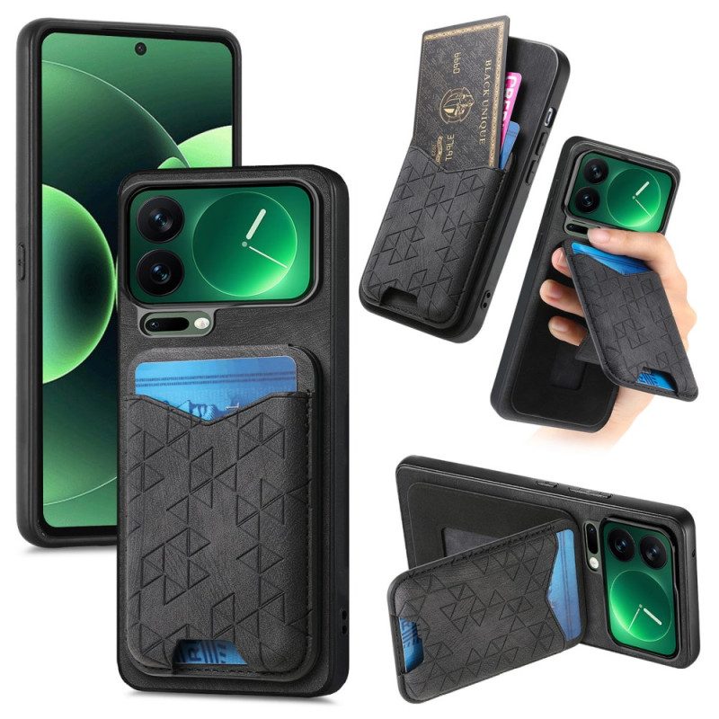 Skal För Xiaomi 17 Pro Korthållare Och Stativ Med Graverad Design