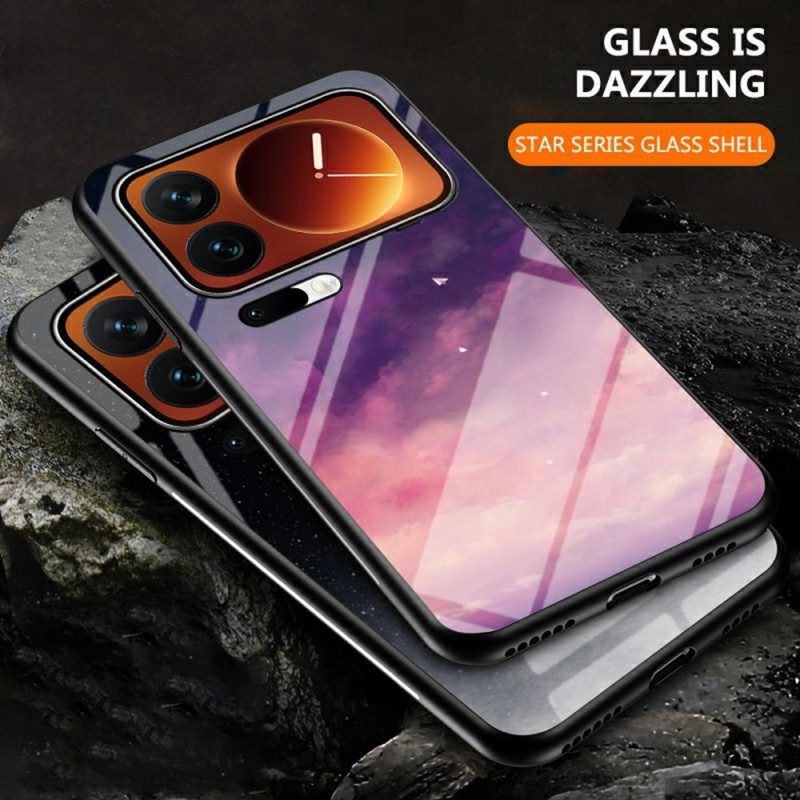 Skal För Xiaomi 17 Pro Max Himmelsblått Härdat Glas