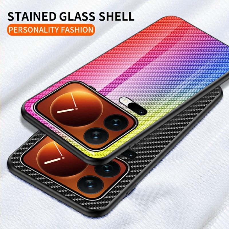 Skal För Xiaomi 17 Pro Max Kolfiber I Härdat Glas