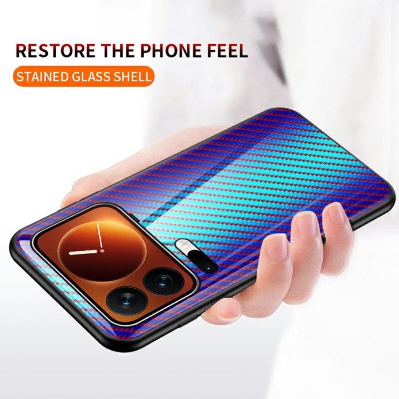 Skal För Xiaomi 17 Pro Max Kolfiber I Härdat Glas