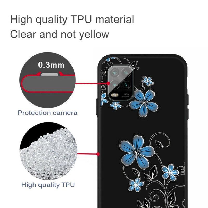 Skal För Xiaomi Mi 10 Lite Blå Blommor