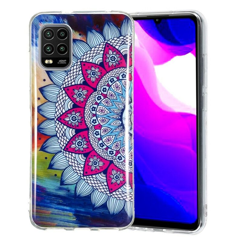 Skal För Xiaomi Mi 10 Lite Fluorescerande Färgglada Mandala