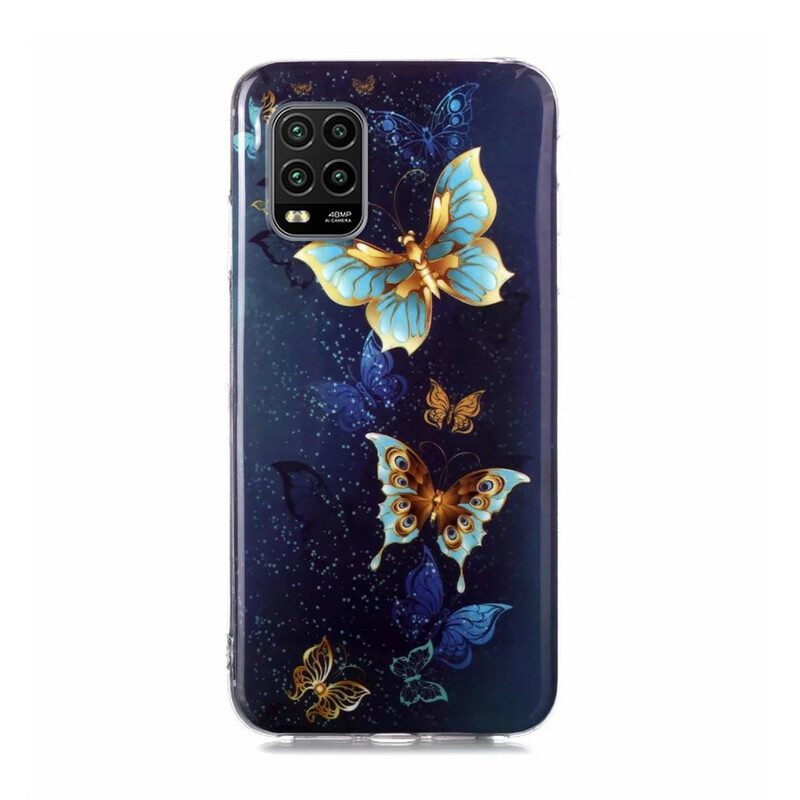 Skal För Xiaomi Mi 10 Lite Fluorescerande Fjärilsserie