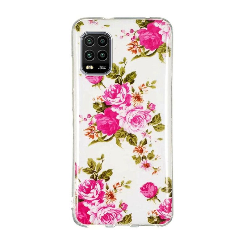 Skal För Xiaomi Mi 10 Lite Fluorescerande Frihetsblommor