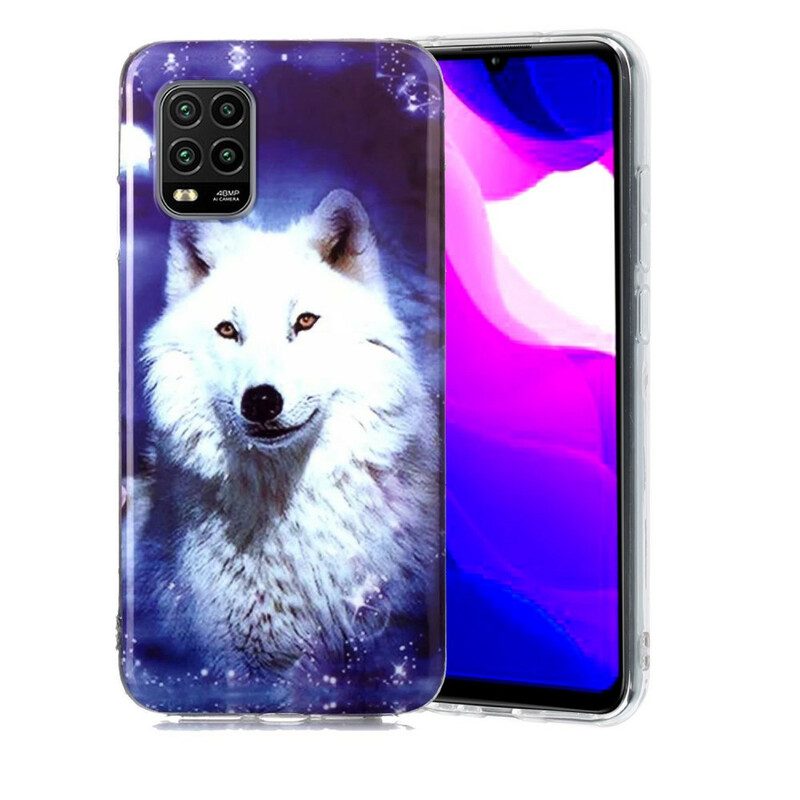 Skal För Xiaomi Mi 10 Lite Fluorescerande Wolf Series