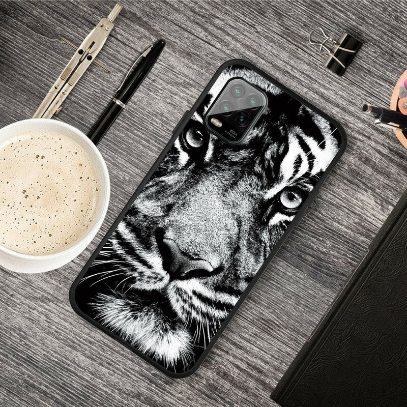 Skal För Xiaomi Mi 10 Lite Svartvit Tiger