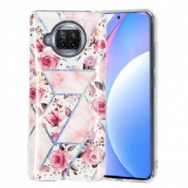 Skal För Xiaomi Mi 10T Lite / Redmi Note 9 Pro 5G Marmorerade Blommor