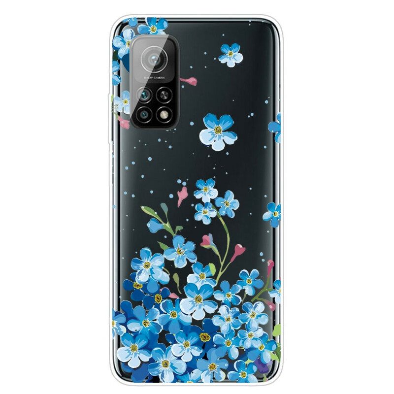 Skal För Xiaomi Mi 10T / 10T Pro Bukett Blå Blommor