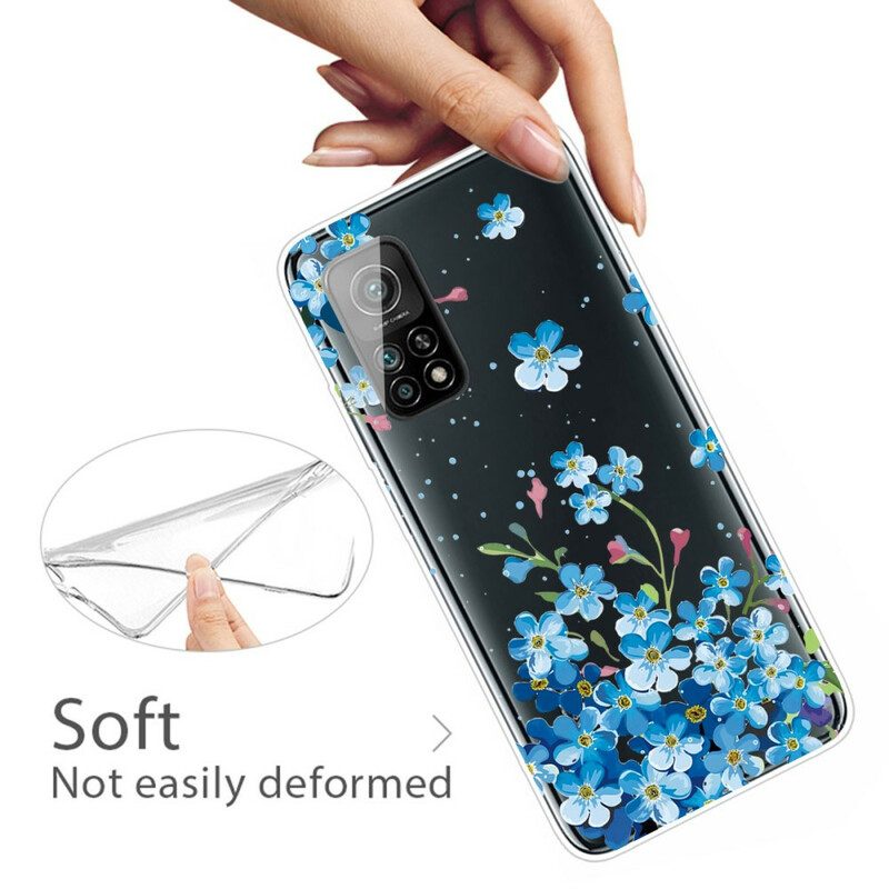 Skal För Xiaomi Mi 10T / 10T Pro Bukett Blå Blommor