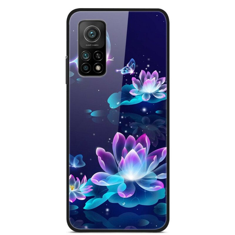 Skal För Xiaomi Mi 10T / 10T Pro Fantiga Blommor I Härdat Glas