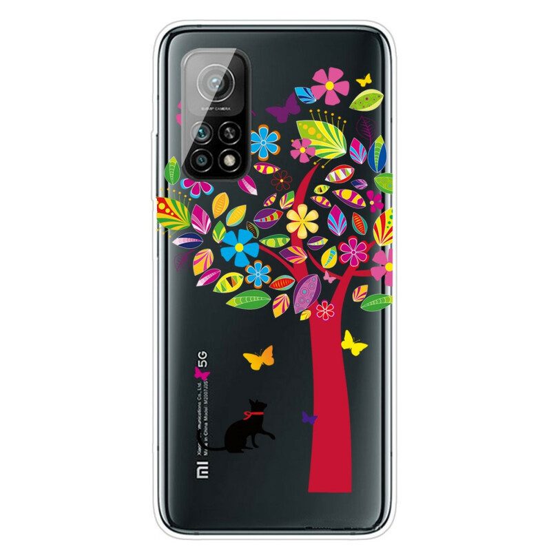 Skal För Xiaomi Mi 10T / 10T Pro Katt Under Det Färgade Trädet