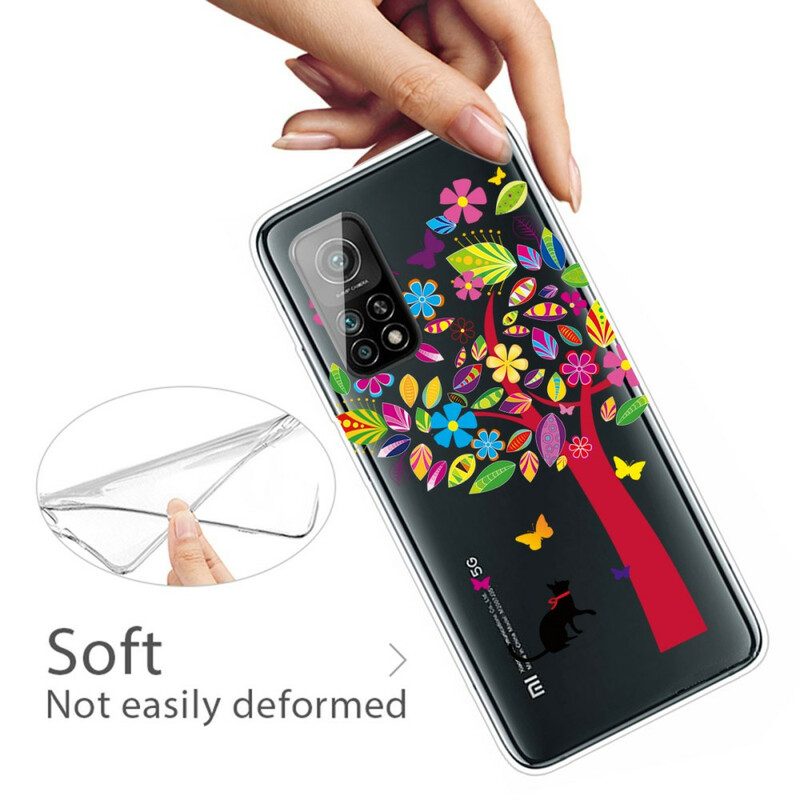 Skal För Xiaomi Mi 10T / 10T Pro Katt Under Det Färgade Trädet