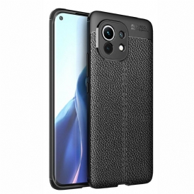 Skal För Xiaomi Mi 11 5G Double Line Litchi Lädereffekt