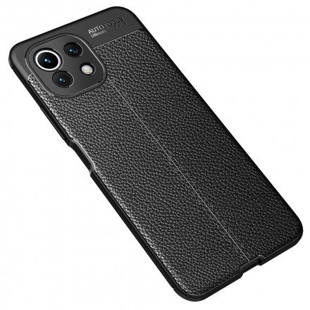 Skal För Xiaomi Mi 11 Lite 5G NE / Mi 11 Lite 4G / 5G Dubbellinje Litchi-lädereffekt