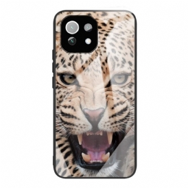 Skal För Xiaomi Mi 11 Lite 5G NE / Mi 11 Lite 4G / 5G Leopard Härdat Glas