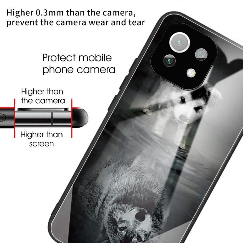 Skal För Xiaomi Mi 11 Lite 5G NE / Mi 11 Lite 4G / 5G Puppy Dream Härdat Glas