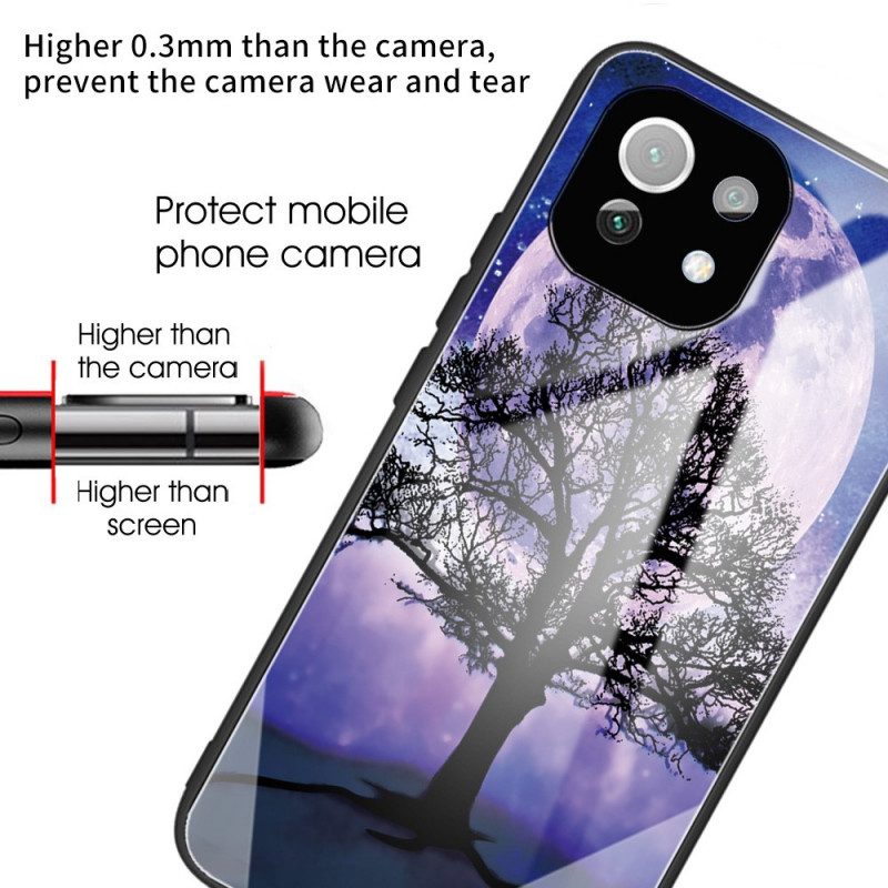 Skal För Xiaomi Mi 11 Lite 5G NE / Mi 11 Lite 4G / 5G Träd Av Härdat Glas