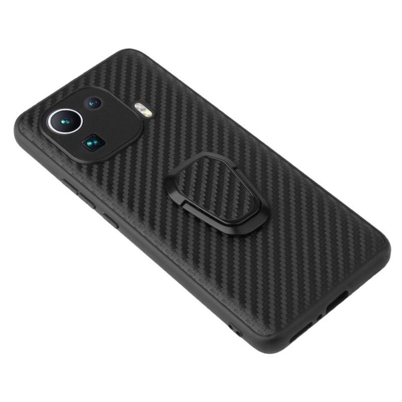 Skal För Xiaomi Mi 11 Pro Carbon Fiber Ring-support