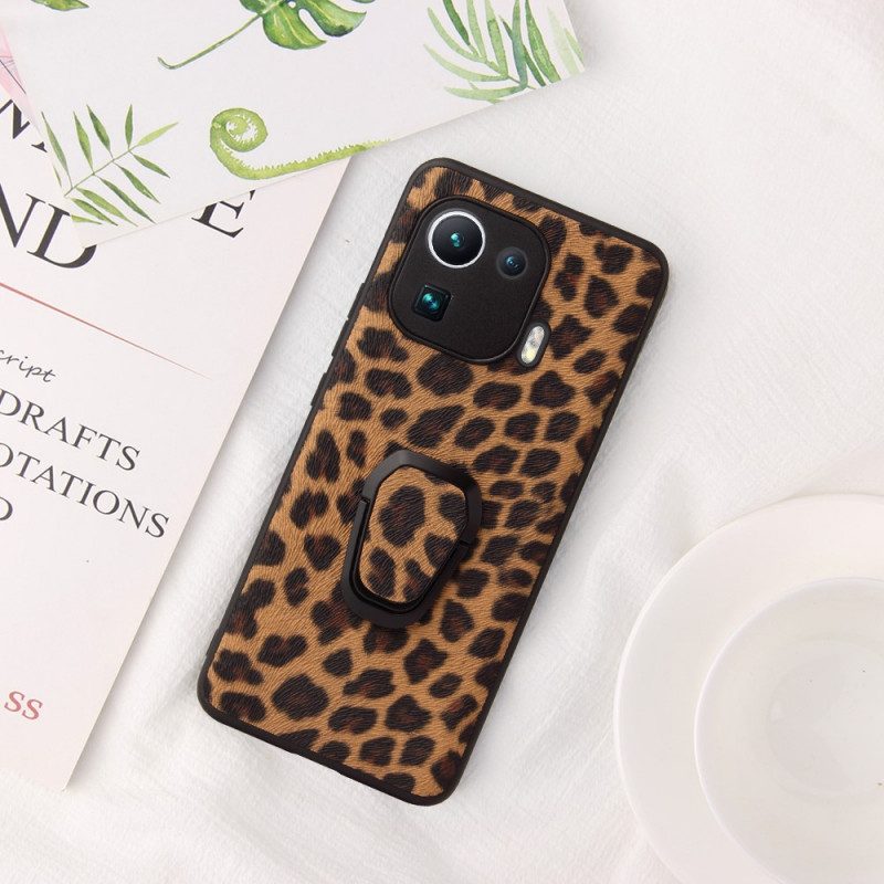 Skal För Xiaomi Mi 11 Pro Ringstöd I Leopardstil