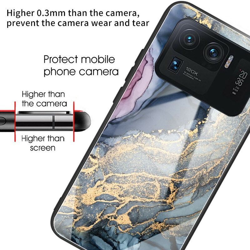 Skal För Xiaomi Mi 11 Ultra Akvarell Marmor Härdat Glas