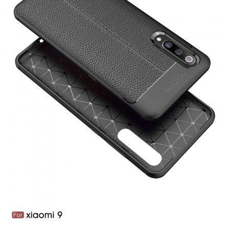 Skal För Xiaomi Mi 9 Double Line Litchi Lädereffekt