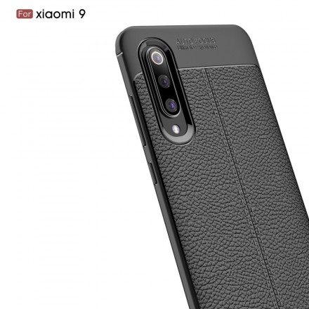 Skal För Xiaomi Mi 9 Double Line Litchi Lädereffekt