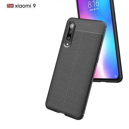 Skal För Xiaomi Mi 9 Double Line Litchi Lädereffekt