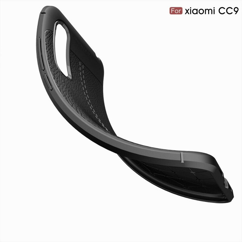 Skal För Xiaomi Mi 9 Lite Lichi-lädereffekt