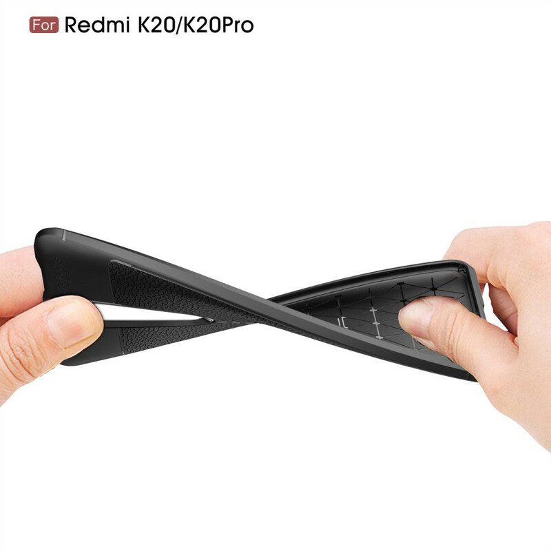 Skal För Xiaomi Mi 9T / Mi 9T Pro Double Line Litchi Lädereffekt