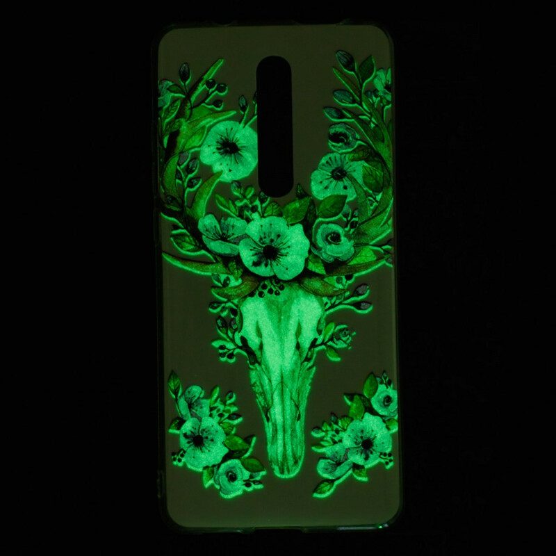 Skal För Xiaomi Mi 9T / Mi 9T Pro Fluorescerande Blomälg