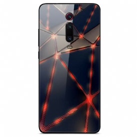 Skal För Xiaomi Mi 9T / Mi 9T Pro Rött Rayon Härdat Glas