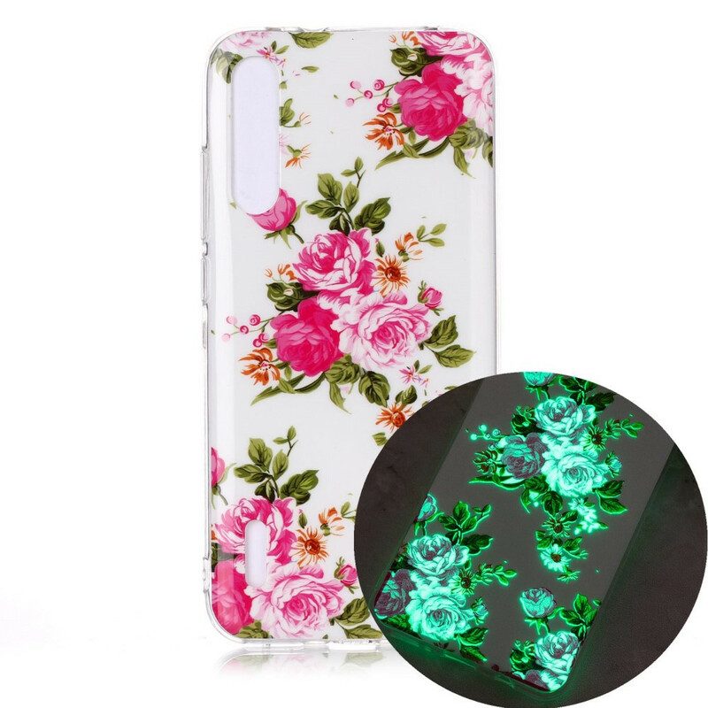 Skal För Xiaomi Mi A3 Fluorescerande Frihetsblommor