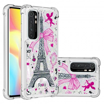 Skal För Xiaomi Mi Note 10 Lite Eiffeltornet Glitter