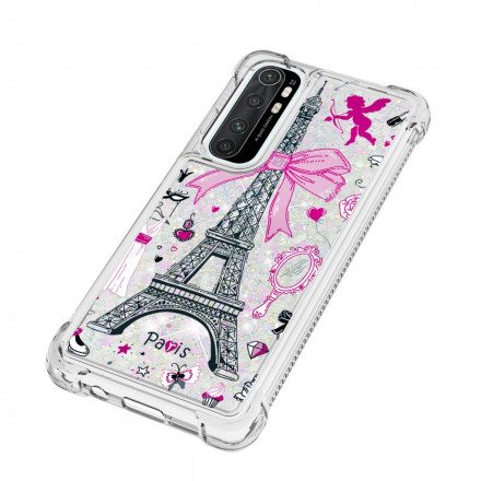 Skal För Xiaomi Mi Note 10 Lite Eiffeltornet Glitter